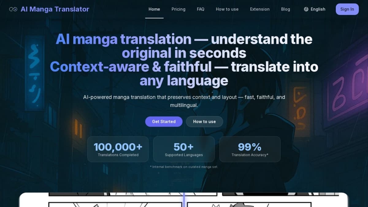 AI Manga Translation