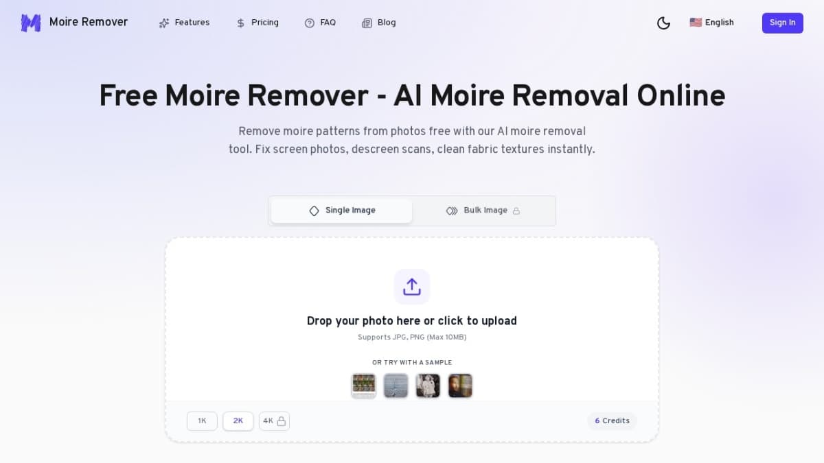 AI Moire Remover