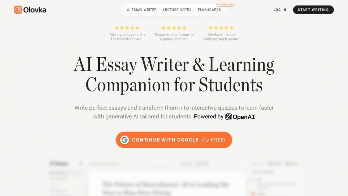 Olovka – AI Essay Writer