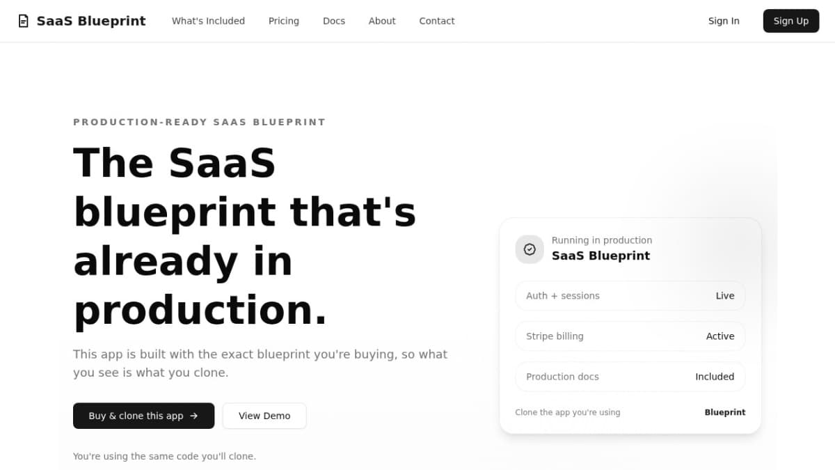 SaaS Blueprint