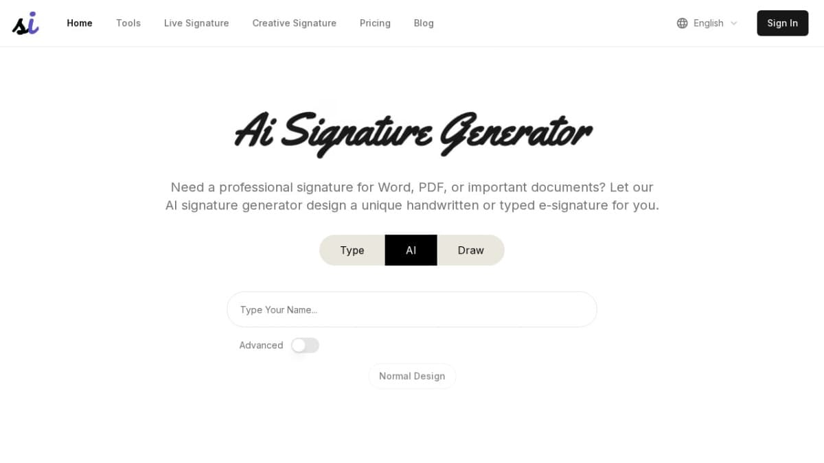Signature Generator