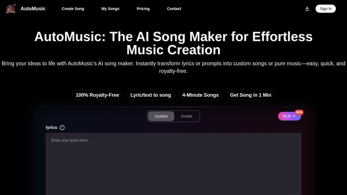 AI Song Maker : Automusic