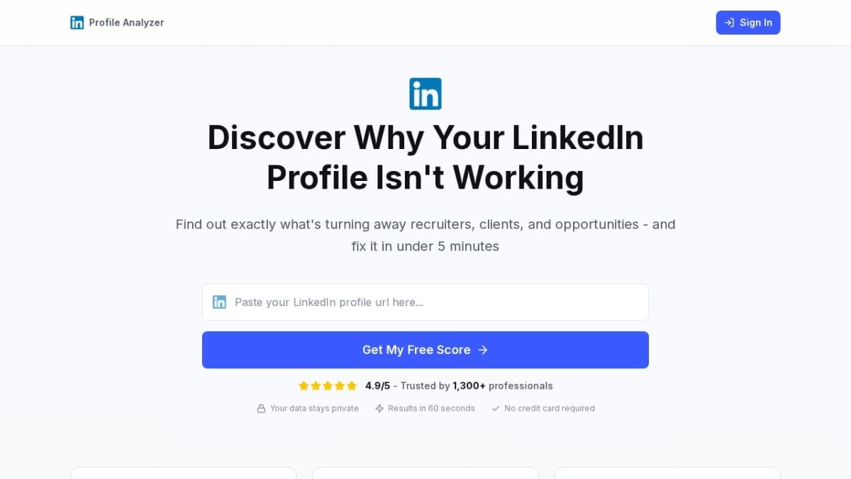 LinkedIn Profile Audit by HookTide