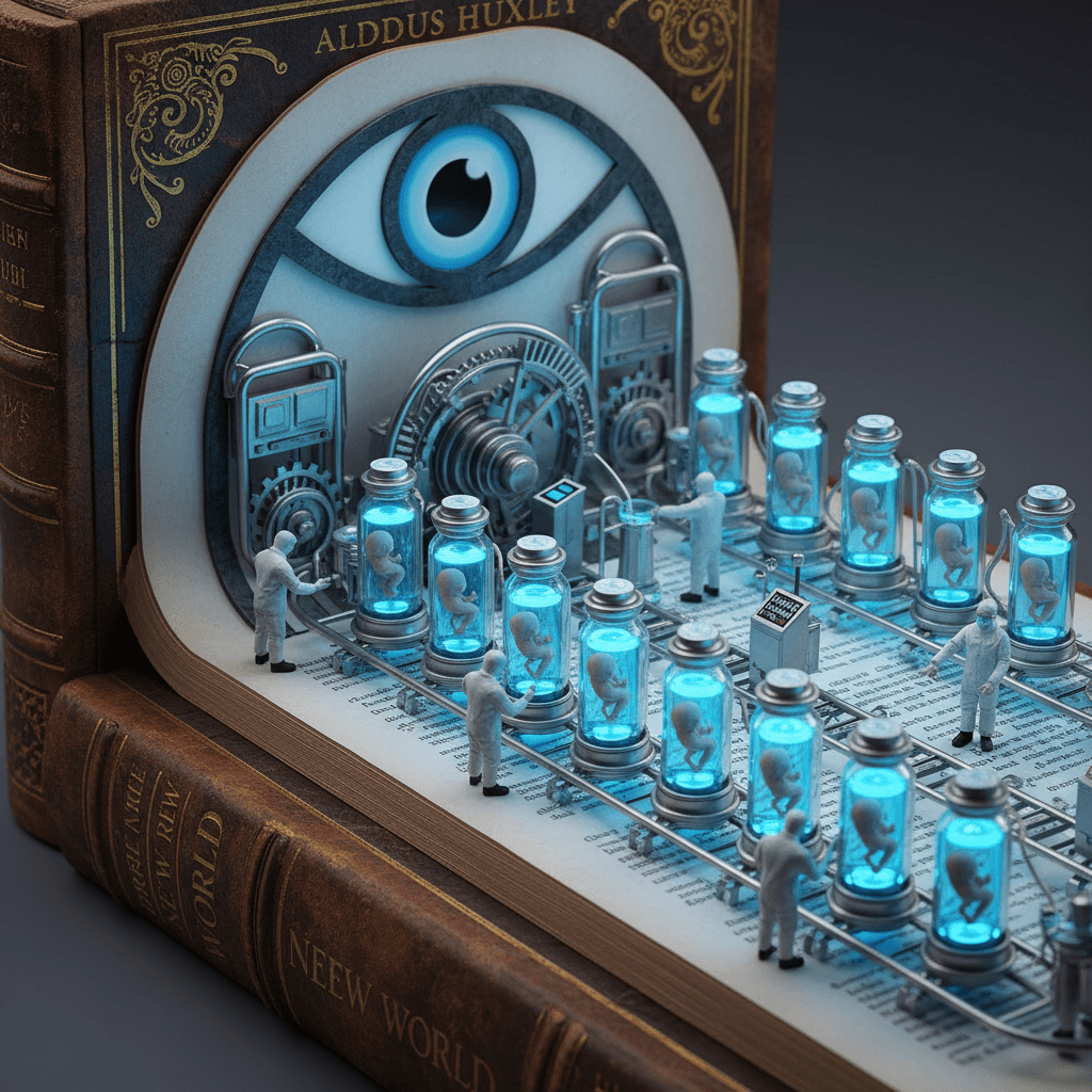 Gemini Image Prompt for app, 3d: A fantastical diorama unfurling from a weathered tome titled...