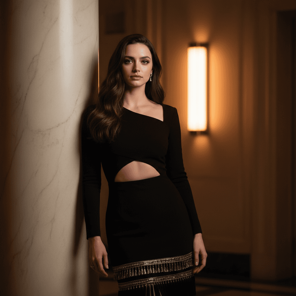 Gemini Image Prompt for json: name:Ana de Armas,appearance:hair:color:brunette,length:exte...