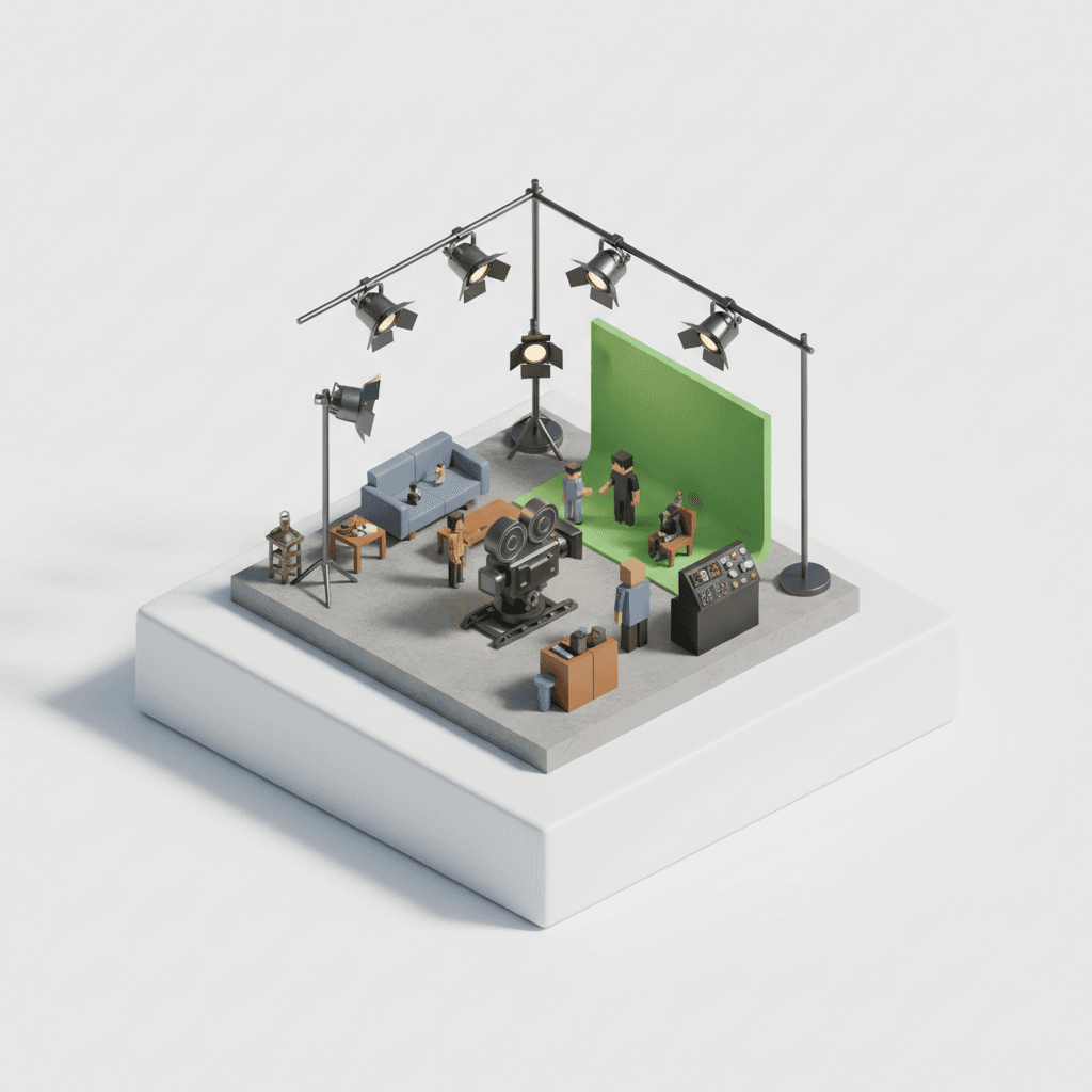 Gemini Image Prompt for 3d: Artistic, exceptionally detailed 3D isometric small-scale sc...