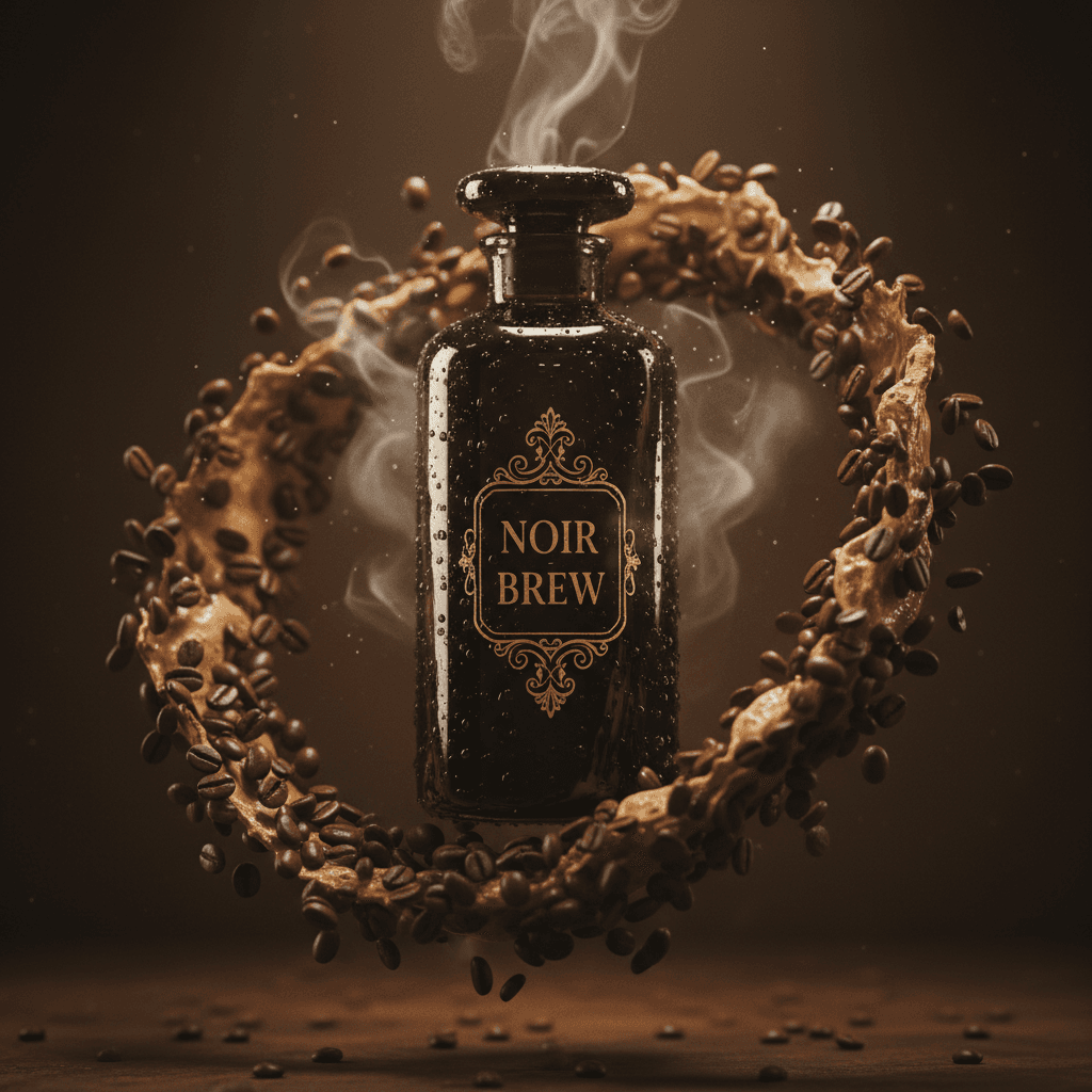 Gemini Image Prompt for other, product: Ultra-cinematic, high-end coffee vessel inscribed “NOIR BREW...