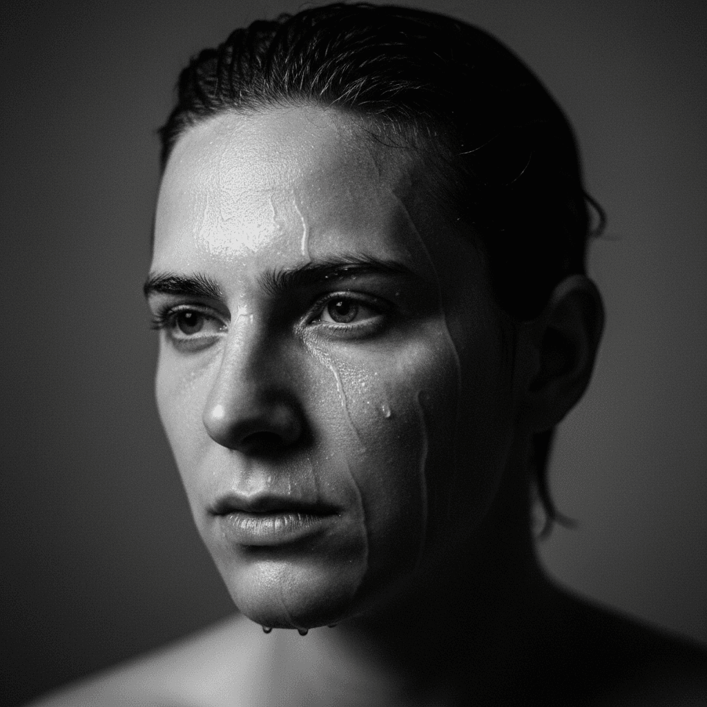 Gemini Image Prompt for photograph: Generate a striking monochrome portrait focusing on the coun...