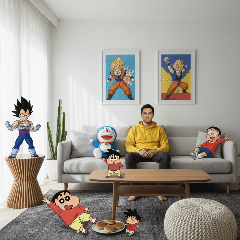 Gemini Image Prompt for photograph: - A detailed, expansive interior vista presents a bizarre, m...