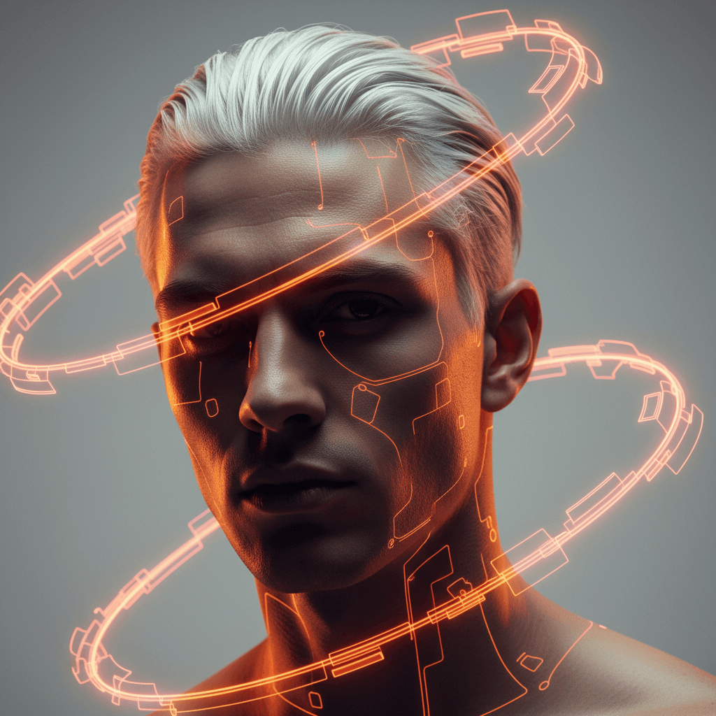 Gemini Image Prompt for photograph: Photograph of a 21-year-old male subject, characterized by a...