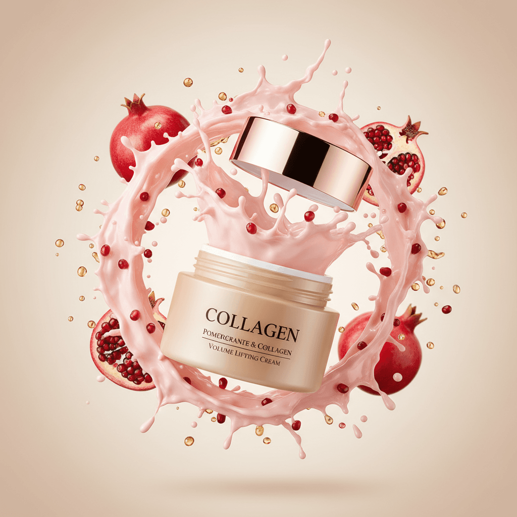 Gemini Image Prompt for product: A stunning, ultra-realistic studio shot of a luxurious skinc...